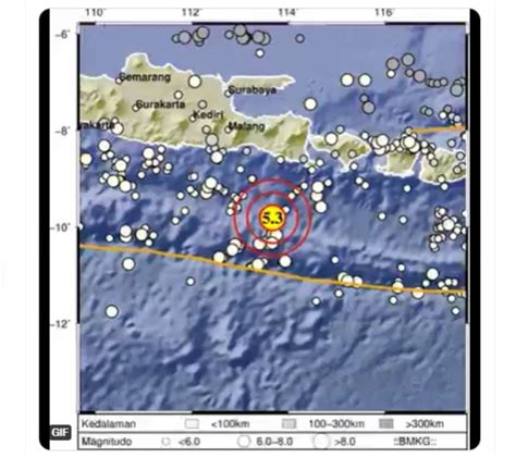 GEMPA HARI INI, Gempa 4.9 SR Guncang Jember Jumat (27/3) Dinihari